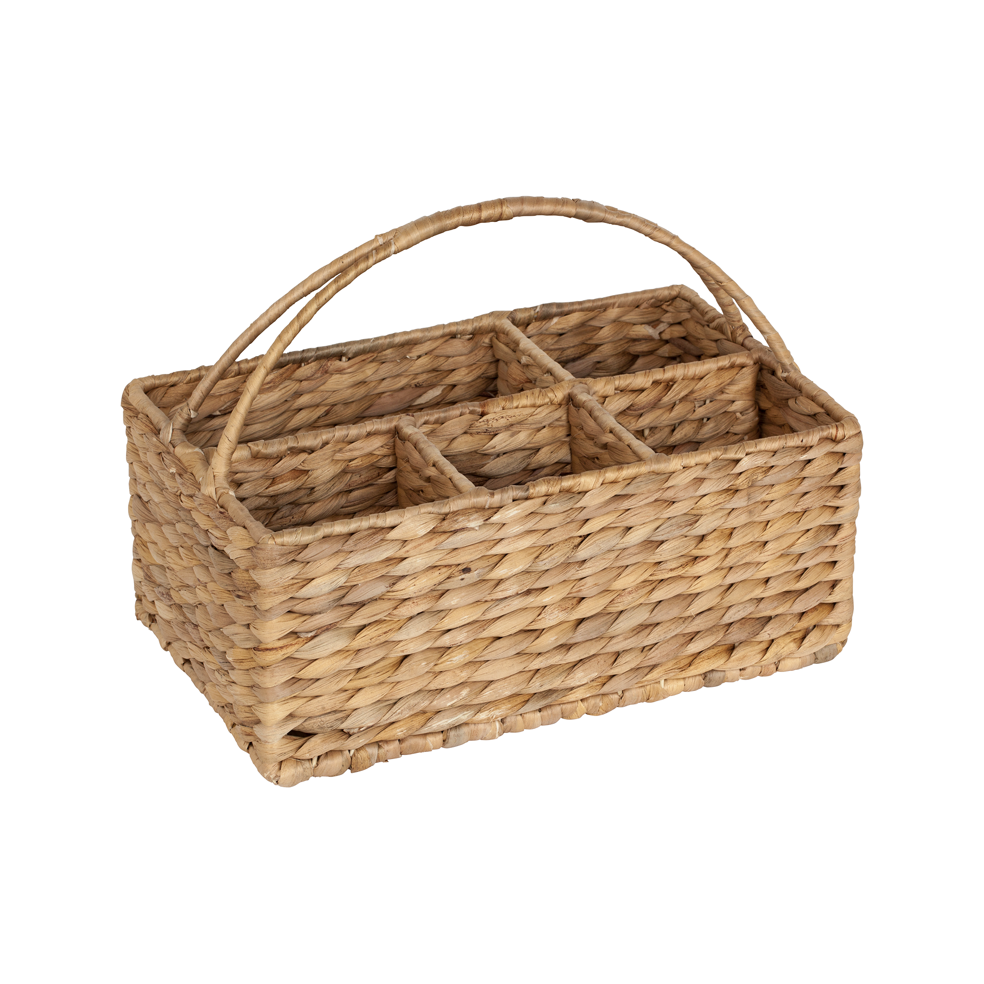 Rectangular divided basket Lily, made of water hyacinth - Dixie