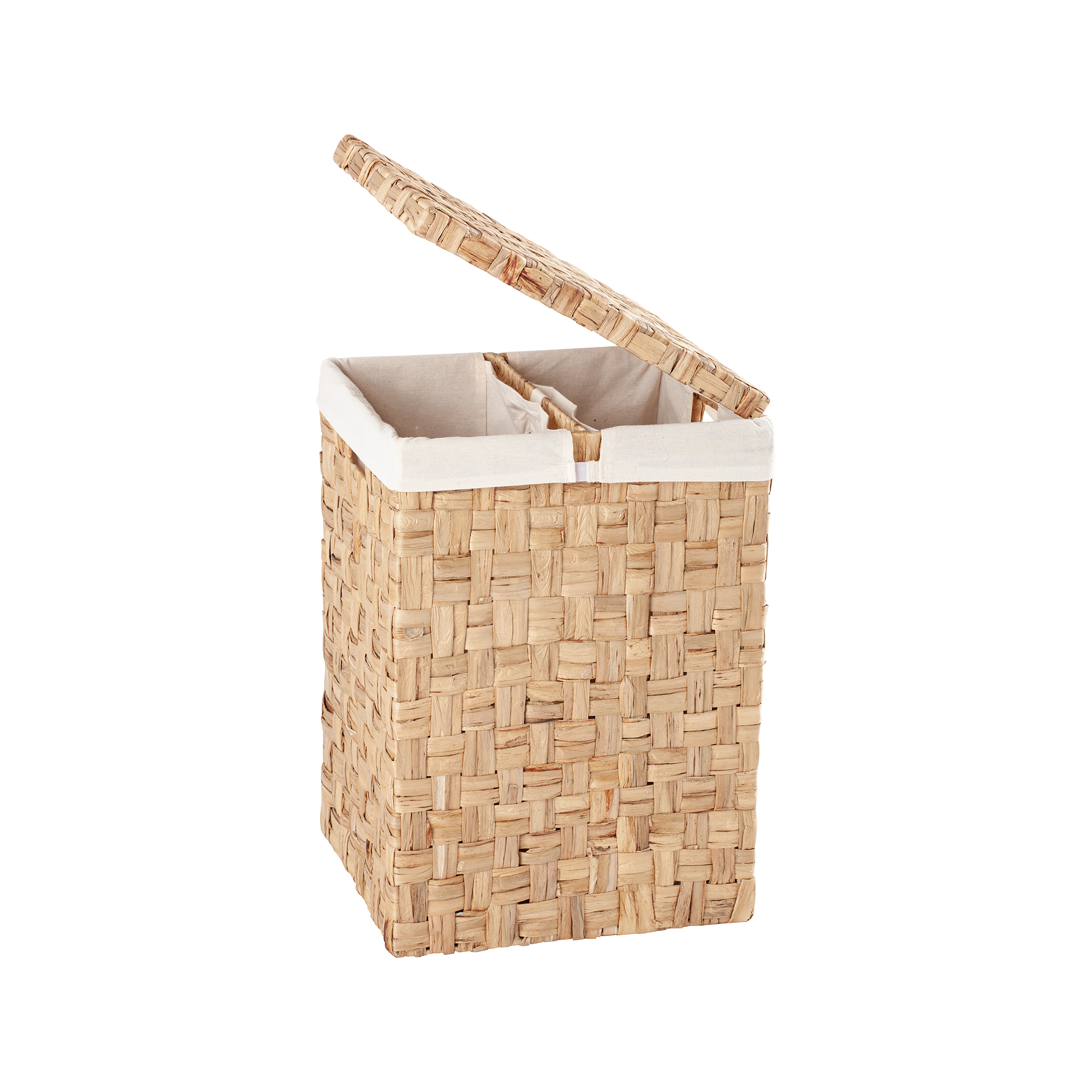  Rectangular laundry basket Lily in water hyacinth with separator