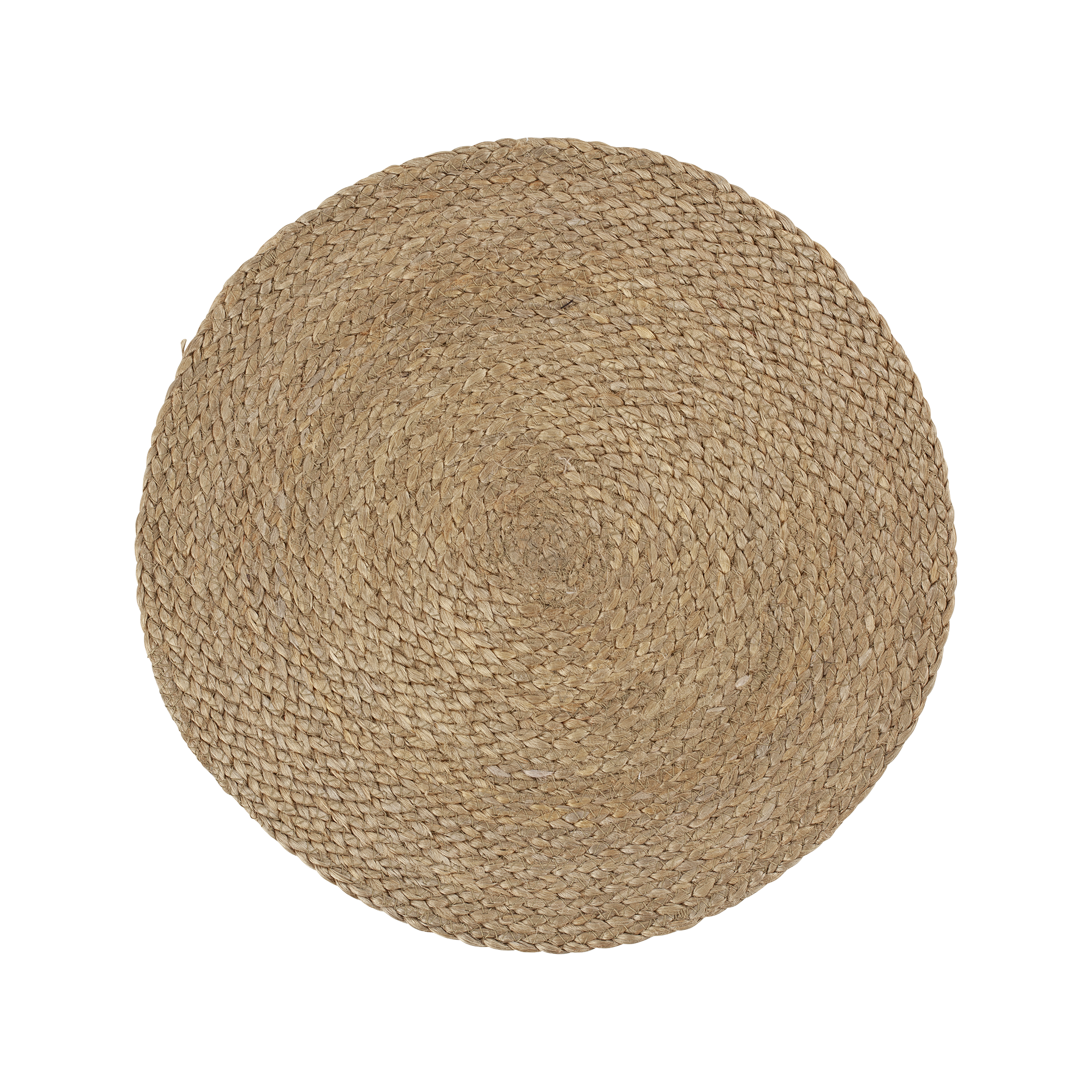 Golden green round placemat Elin made of jute