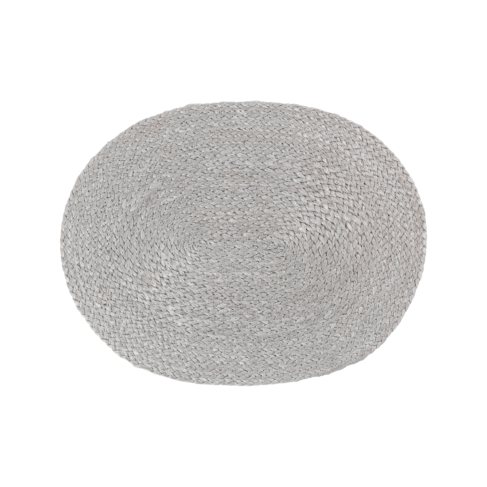 Silver grey oval placemat Elin made of jute