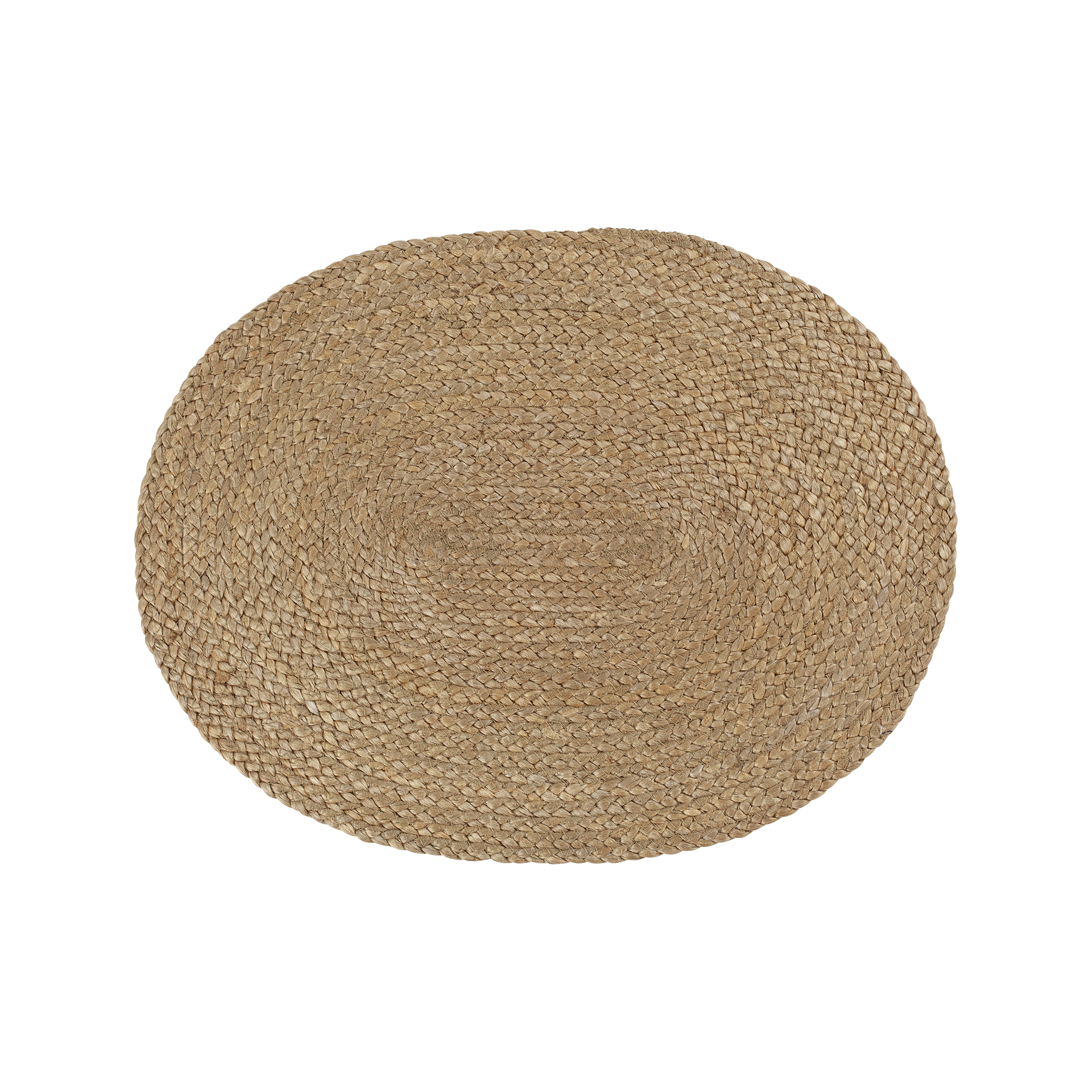 Golden green oval placemat Elin made of jute