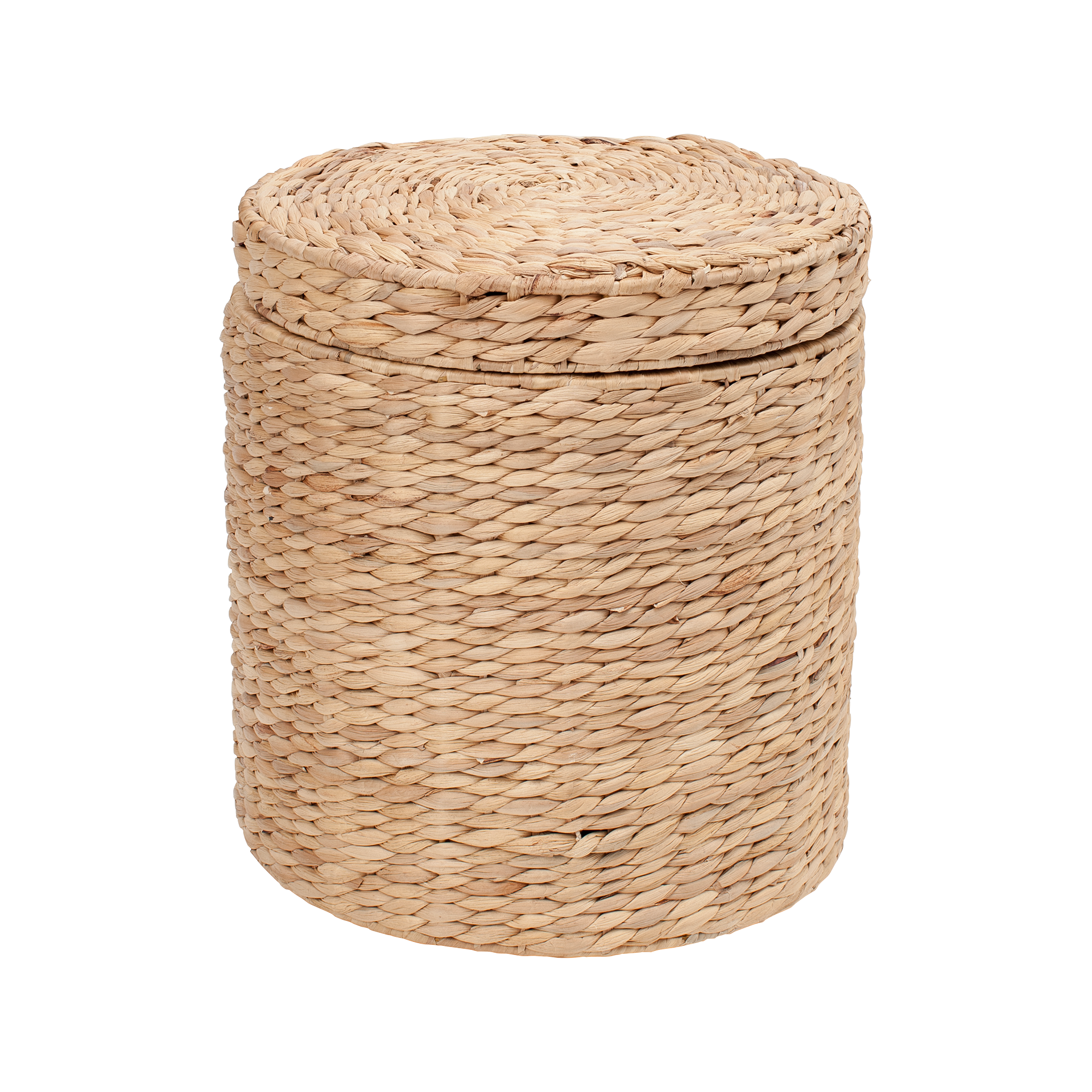 Seating pouf with lid Lily natural d41h43